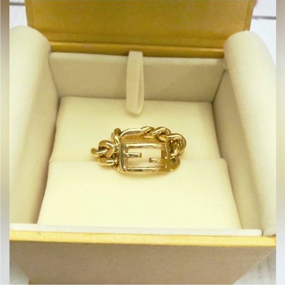 Gold Fendi Chain Ring - Picture 7 of 7